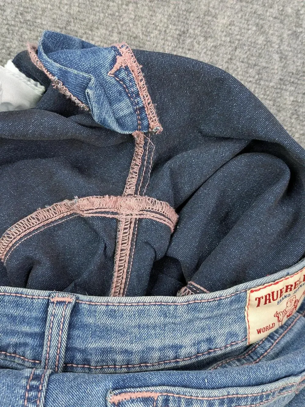 True Religion Jeans Womens 29 Blue Jennie Curvy Mid Rise Super Skinny Stretch